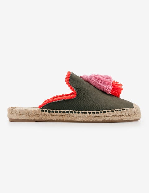 Leila Backless Espadrilles - Khaki Leila Backless Espadrilles - Khaki