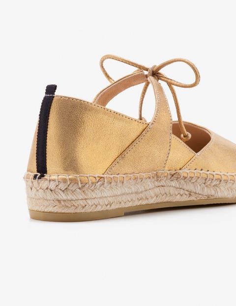 gold metallic espadrilles