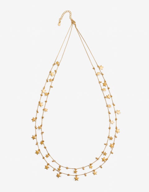 Star Drop Longline Necklace - Gold Metallic Star Drop Longline Necklace - Gold Metallic