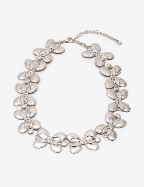 Oval Necklace - Silver Metallic Oval Necklace - Silver Metallic