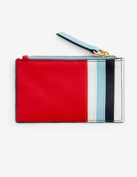 Coin & Card Holder - Red Pop Stripe Coin & Card Holder - Red Pop Stripe