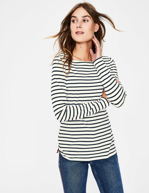 Essential Boatneck - Ivory/Navy Essential Boatneck - Ivory/Navy