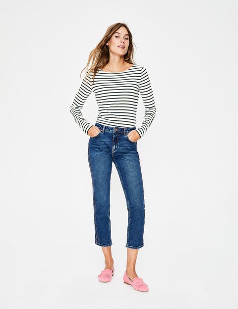 Essential Boatneck - Ivory/Navy Essential Boatneck - Ivory/Navy