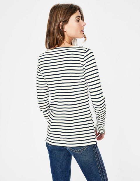 Essential Boatneck - Ivory/Navy Essential Boatneck - Ivory/Navy