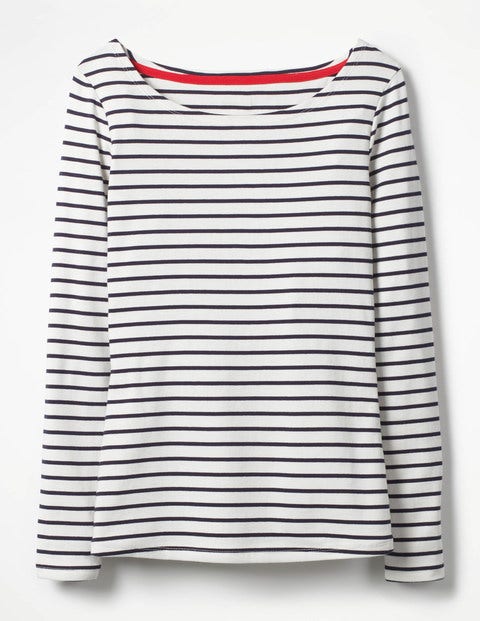 Essential Boatneck - Ivory/Navy Essential Boatneck - Ivory/Navy