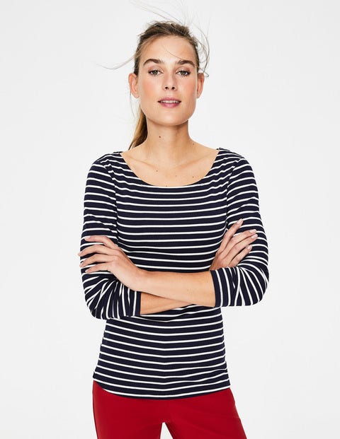 Essential Boatneck - Navy/Ivory Essential Boatneck - Navy/Ivory