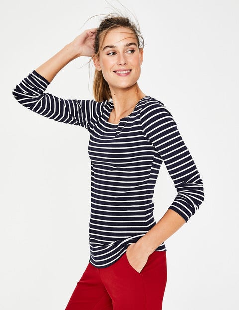 Essential Boatneck - Navy/Ivory Essential Boatneck - Navy/Ivory