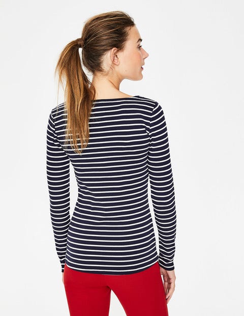 Essential Boatneck - Navy/Ivory Essential Boatneck - Navy/Ivory