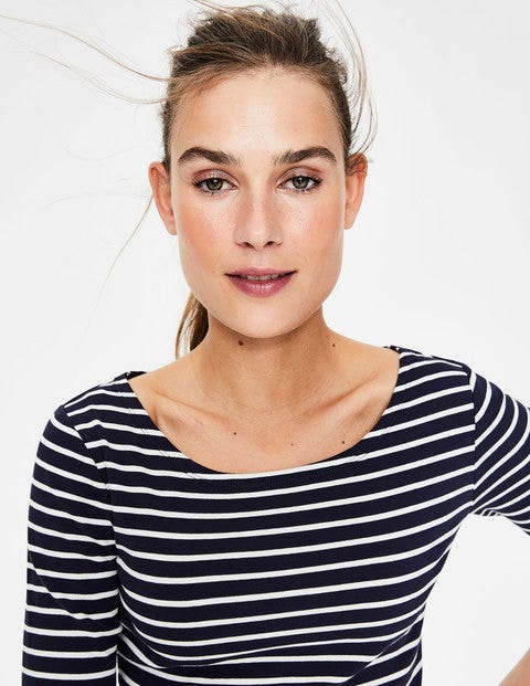 Essential Boatneck - Navy/Ivory Essential Boatneck - Navy/Ivory
