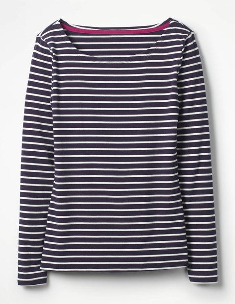 Essential Boatneck - Navy/Ivory Essential Boatneck - Navy/Ivory