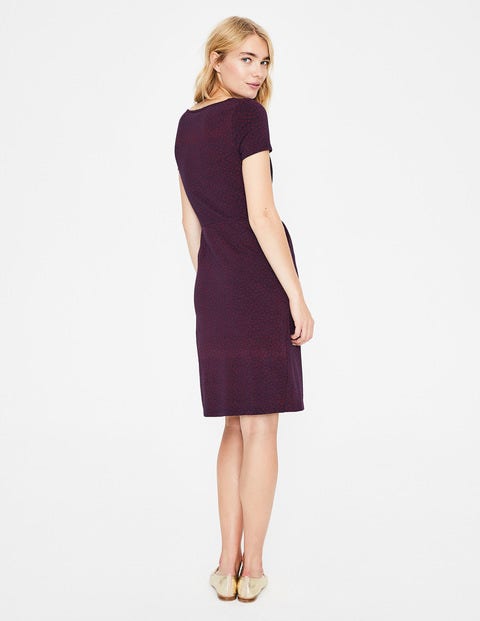Robe Phoebe En Jersey - Bouton d'or à pois bleu marine Robe Phoebe En Jersey - Bouton d'or à pois bleu marine