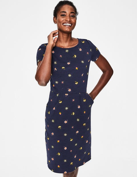 Phoebe Jersey Dress - Navy Floral Medley Phoebe Jersey Dress - Navy Floral Medley