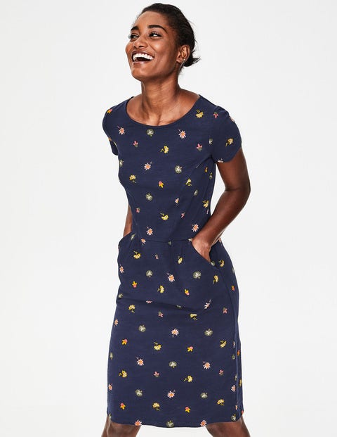 Phoebe Jersey Dress - Navy Floral Medley Phoebe Jersey Dress - Navy Floral Medley