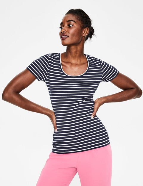 Essential Short Sleeve Tee - Navy/Ivory Essential Short Sleeve Tee - Navy/Ivory
