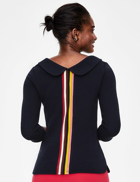 Sarah Ottoman-Shirt - Navy/Bunt, Gestreift Sarah Ottoman-Shirt - Navy/Bunt, Gestreift