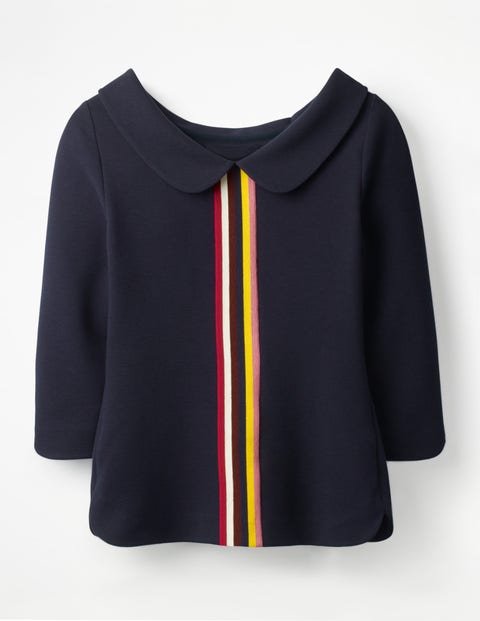 Sarah Ottoman-Shirt - Navy/Bunt, Gestreift Sarah Ottoman-Shirt - Navy/Bunt, Gestreift
