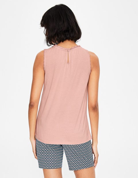 Frill Jersey Vest - Chalky Pink Frill Jersey Vest - Chalky Pink