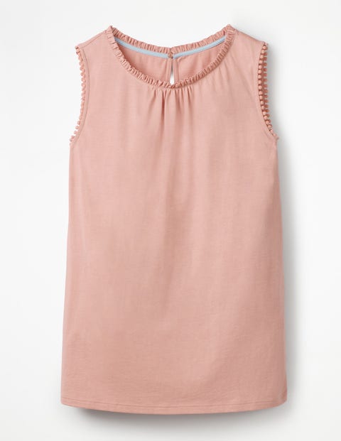 Frill Jersey Vest - Chalky Pink Frill Jersey Vest - Chalky Pink