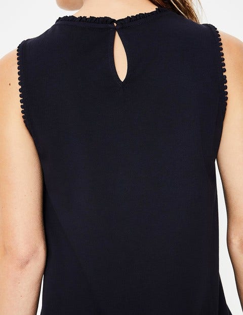 Frill Jersey Tank - Navy Frill Jersey Tank - Navy