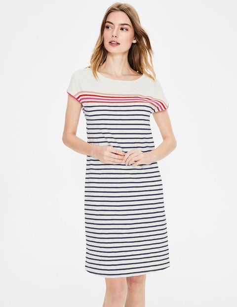 Paulina Jersey Dress - Ivory Multi Stripe Paulina Jersey Dress - Ivory Multi Stripe