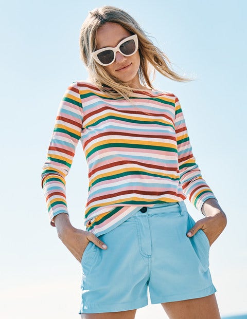Long Sleeve Breton - Conker/Mustard Multi Stripe Long Sleeve Breton - Conker/Mustard Multi Stripe