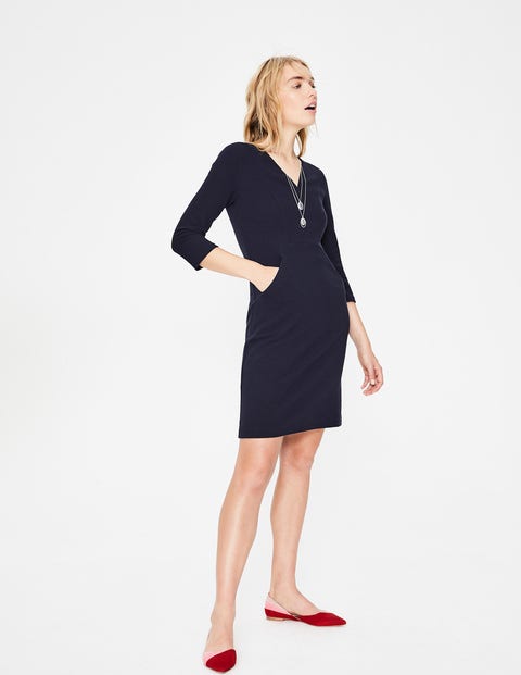 Bronte Ottoman Dress - Navy Bronte Ottoman Dress - Navy