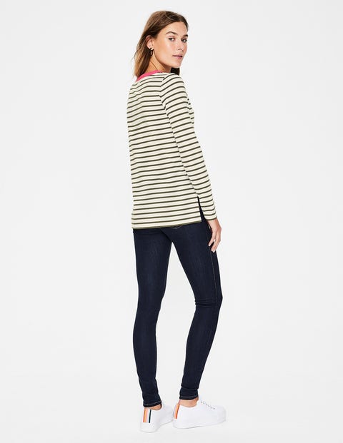 Crew Neck Breton - Ivory/Khaki Crew Neck Breton - Ivory/Khaki