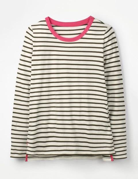 Crew Neck Breton - Ivory/Khaki Crew Neck Breton - Ivory/Khaki