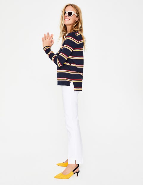 Crew Neck Breton - Navy Multi Crew Neck Breton - Navy Multi
