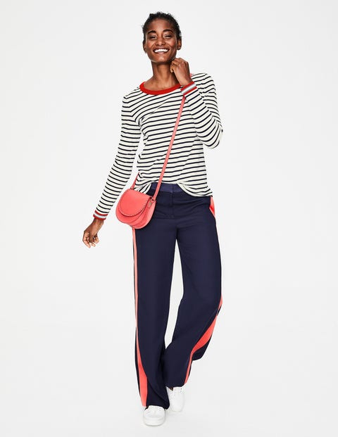 Crew Neck Breton - Ivory/Multi Cuff Crew Neck Breton - Ivory/Multi Cuff