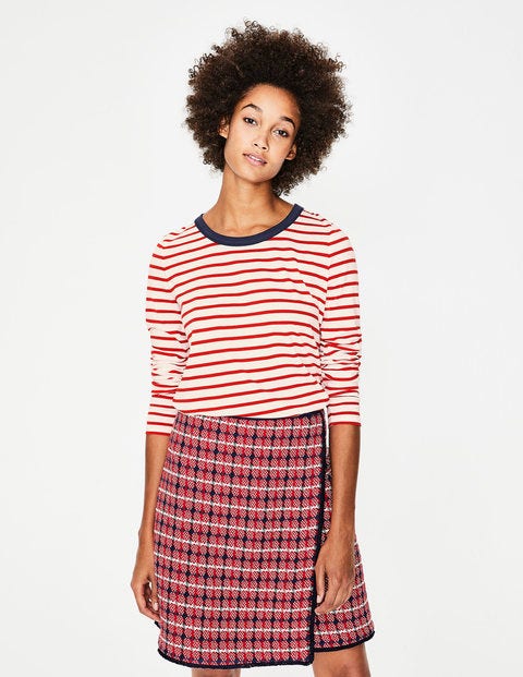 Crew Neck Breton - Ivory/Post Box Red Crew Neck Breton - Ivory/Post Box Red