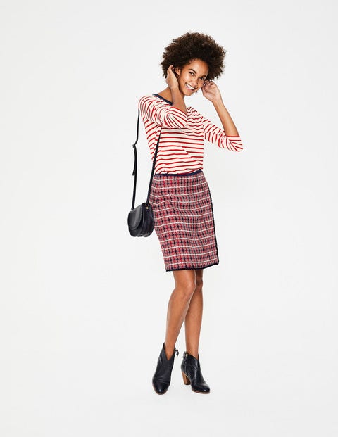 Crew Neck Breton - Ivory/Post Box Red Crew Neck Breton - Ivory/Post Box Red