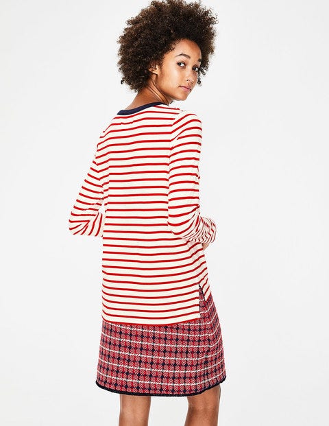 Crew Neck Breton - Ivory/Post Box Red Crew Neck Breton - Ivory/Post Box Red