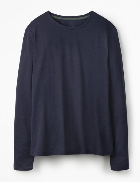 Superweiches T-Shirt Mit Rundhalsausschnitt - Navy Superweiches T-Shirt Mit Rundhalsausschnitt - Navy