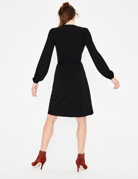 Elodie Wickelkeid Aus Jersey - Schwarz Elodie Wickelkeid Aus Jersey - Schwarz