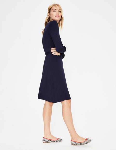 Elodie Jersey Wrap Dress - Navy Elodie Jersey Wrap Dress - Navy