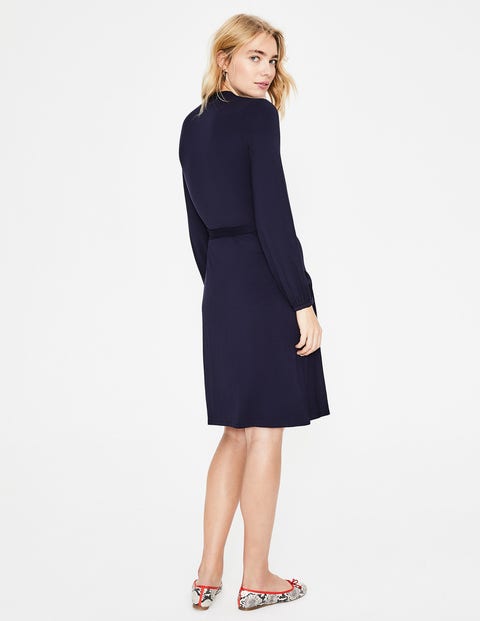 Elodie Jersey Wrap Dress - Navy Elodie Jersey Wrap Dress - Navy