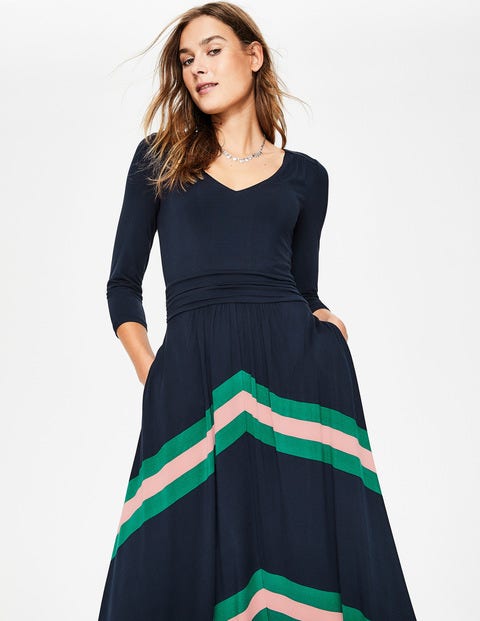 Juliet Jersey Midi Dress - Navy Juliet Jersey Midi Dress - Navy