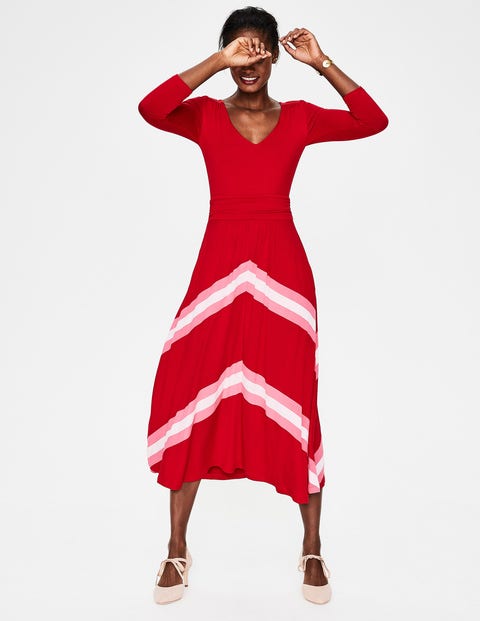 Juliet Jersey Midi Dress - Poinsettia Juliet Jersey Midi Dress - Poinsettia