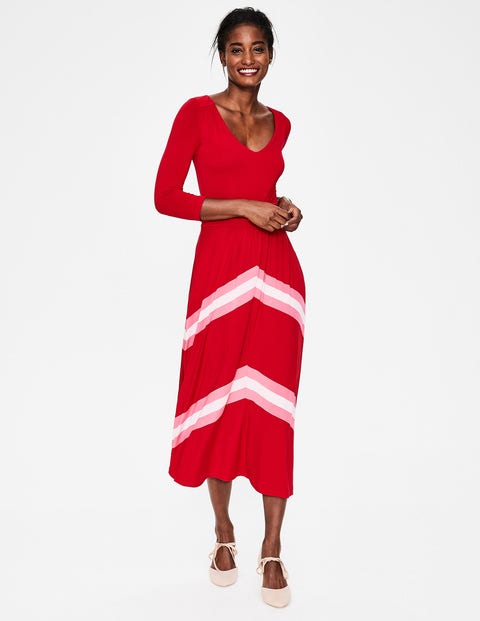 Juliet Jersey Midi Dress - Poinsettia Juliet Jersey Midi Dress - Poinsettia