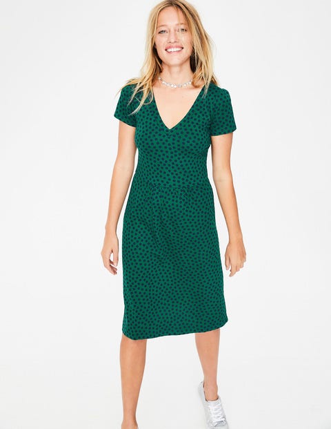 Robe Penelope En Jersey - Pois forêt Robe Penelope En Jersey - Pois forêt