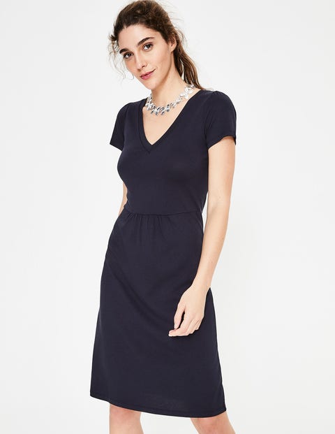 Penelope Jersey Dress - Navy | Boden UK