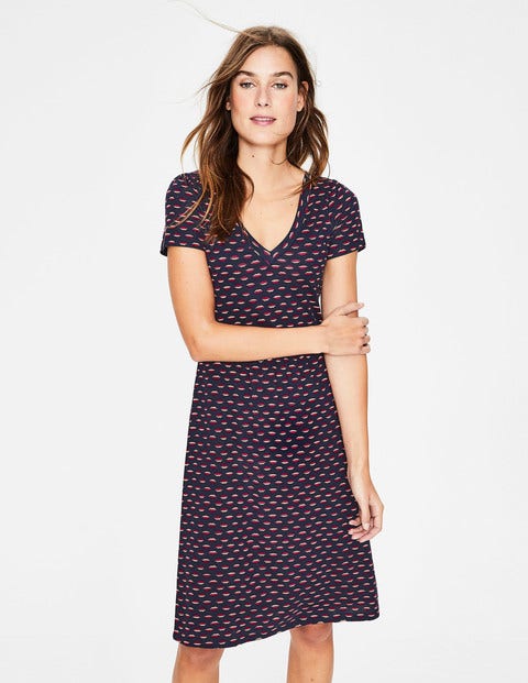 Penelope Jersey Dress - Navy/Chalky Pink Lips Penelope Jersey Dress - Navy/Chalky Pink Lips