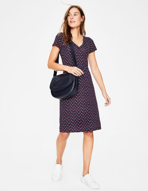 Penelope Jersey Dress - Navy/Chalky Pink Lips Penelope Jersey Dress - Navy/Chalky Pink Lips