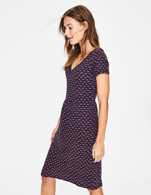 Penelope Jersey Dress - Navy/Chalky Pink Lips Penelope Jersey Dress - Navy/Chalky Pink Lips