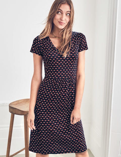 Penelope Jersey Dress - Navy/Chalky Pink Lips Penelope Jersey Dress - Navy/Chalky Pink Lips