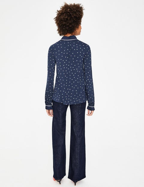 Bronwyn Jersey Top - Navy/Blue Spot Bronwyn Jersey Top - Navy/Blue Spot