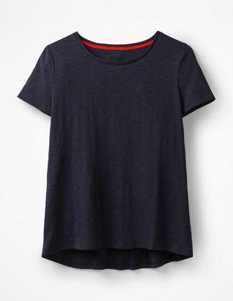 The Cotton Back Detail Tee - Navy The Cotton Back Detail Tee - Navy