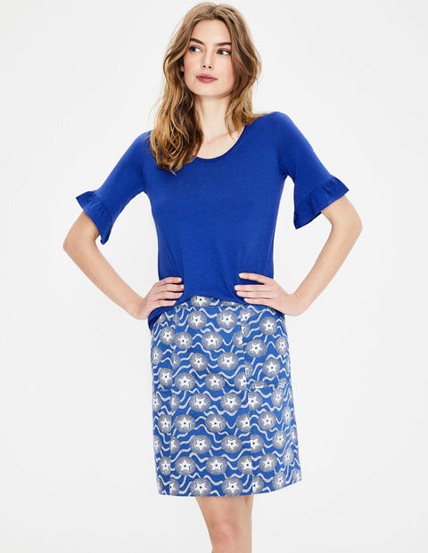 Supersoft Frilled Cuff Tee - Cobalt Supersoft Frilled Cuff Tee - Cobalt