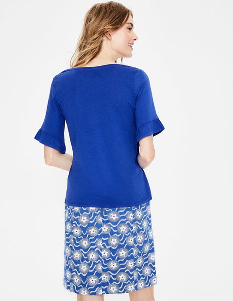 Supersoft Frilled Cuff Tee - Cobalt Supersoft Frilled Cuff Tee - Cobalt